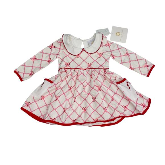 NWT Swoon Baby 18M Candy Cane Lane Proper Picot Pocket Dress - Picture 1 of 7